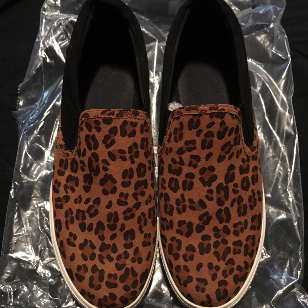 Leopard / Black Slip On Shoes - Never Worn